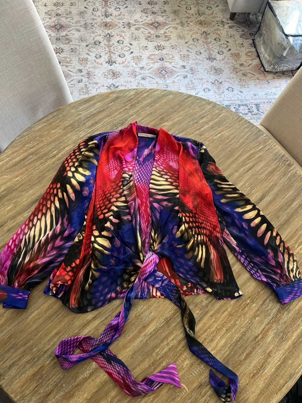 Cache Y2K wrap top - S